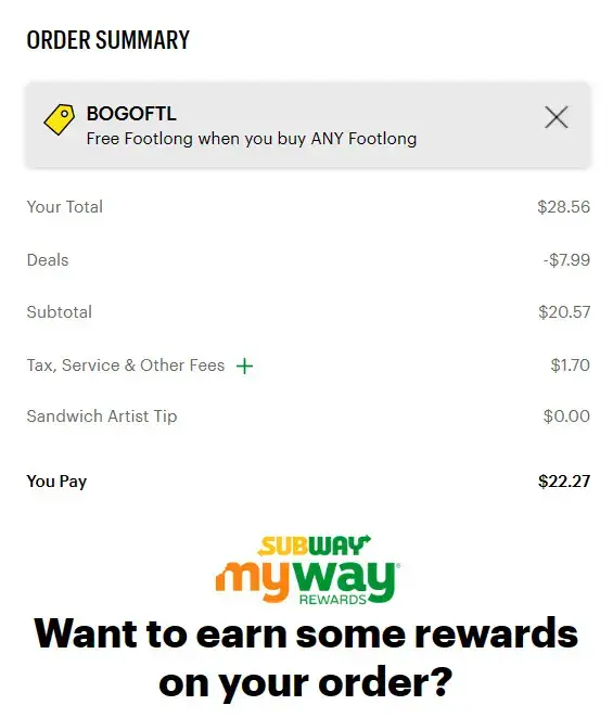 Subway Promo Code BOGO Footlongs