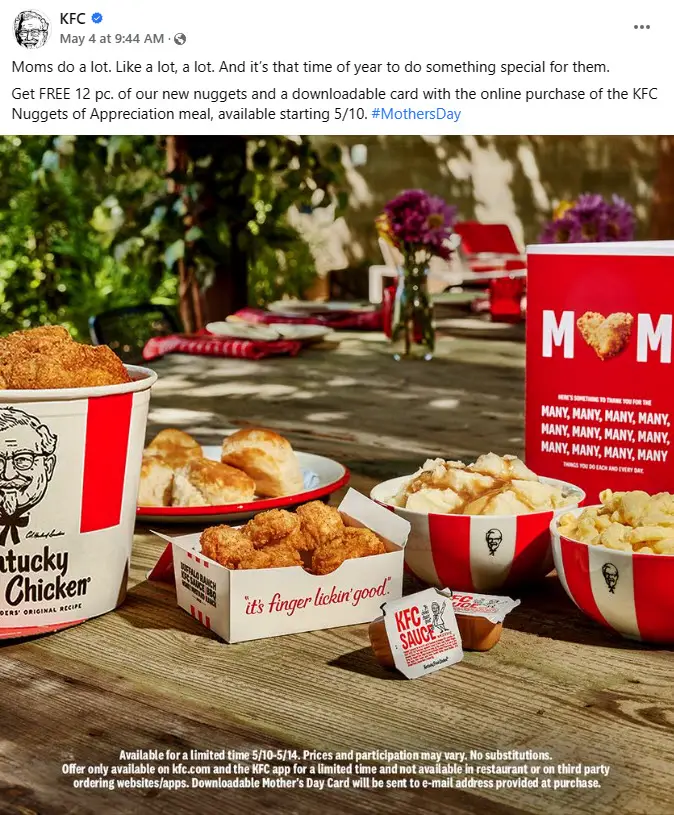 KFC Nugget Appreciation Meal