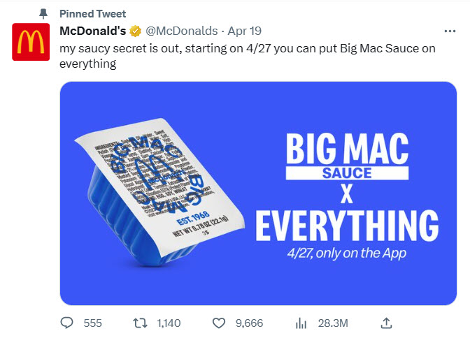 McDonald's Big Mac Sauce Packets