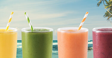 Tropical Smoothie Cafe: Colorful smoothies