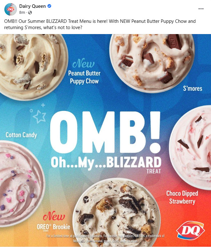 Dairy Queen Blizzards Of May