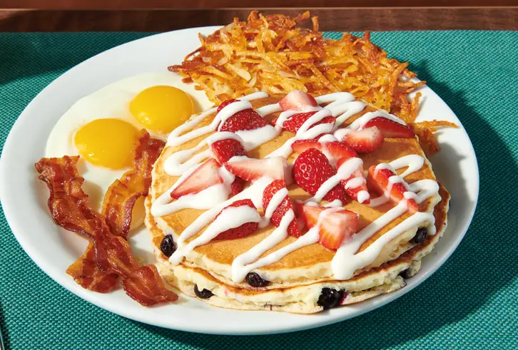 Denny's Red White And Blue Pancake Breakfast