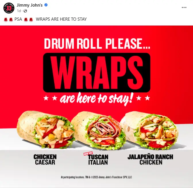 Jimmy John's Wraps