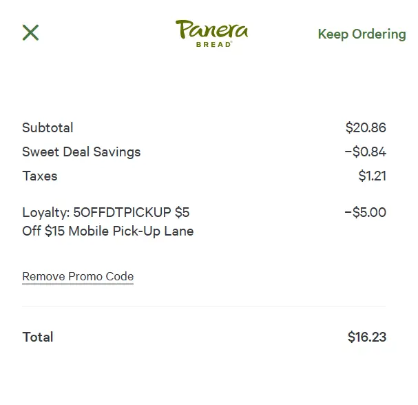 Panera Promo Code $5 Off