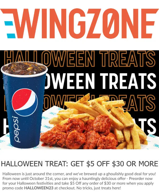 Wing Zone $5 Off Promo Code