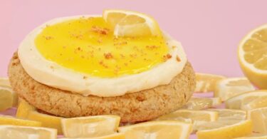 Lemon Cheesecake cookie at Crumbl Cookies