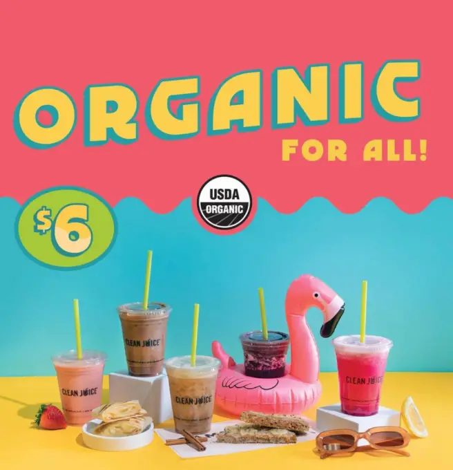 Clean Juice $6 Organic Lineup Summer