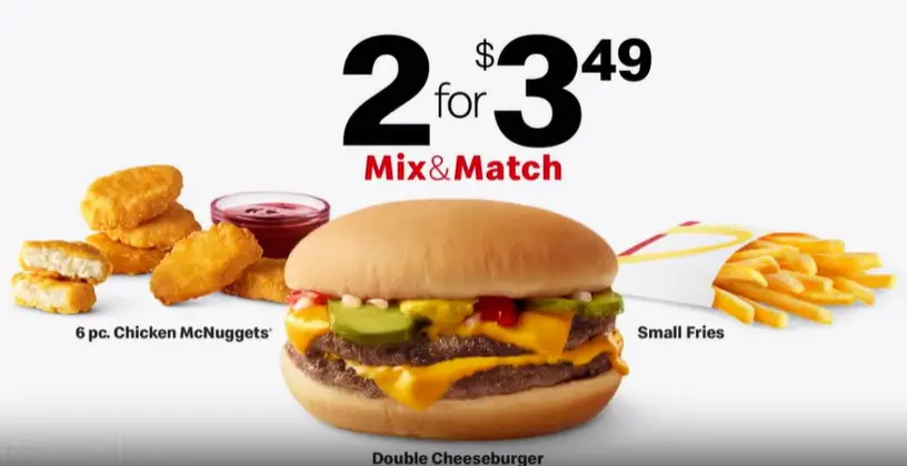 McDonald's 2 for $3.49 Special