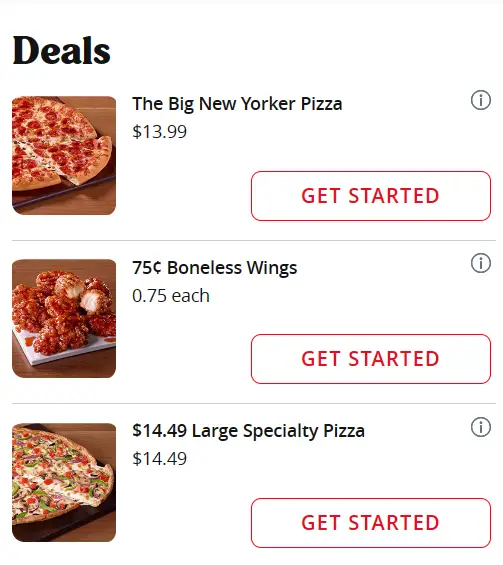 Pizza Hut Deals $0.75 Wings