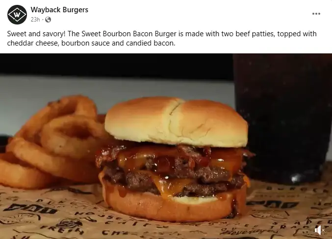 Wayback Burgers Sweet Bourbon Bacon Burger