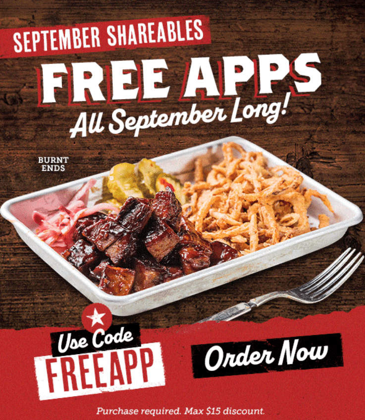 Famous Dave's Deals: Free Appetizers, $4.50 Burgers