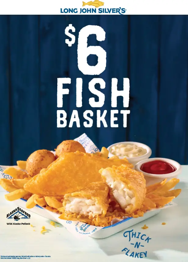 Long John Silver's $6 Fish Basket Deal
