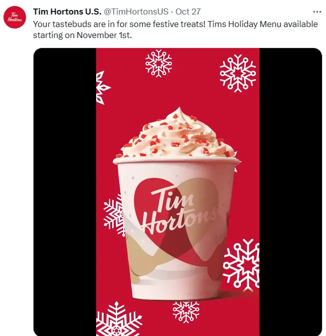 Tim Hortons $1 Lattes Special