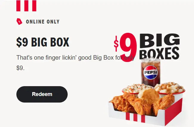 KFC $9 Big Box