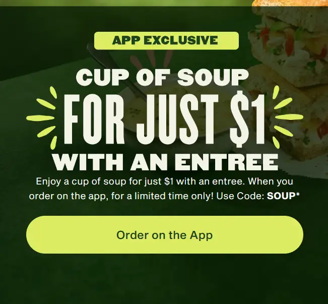 Panera Soup Promo Code 