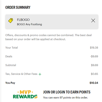 Subway® on X: Hope you're hungry! Use code FLBOGO for a free