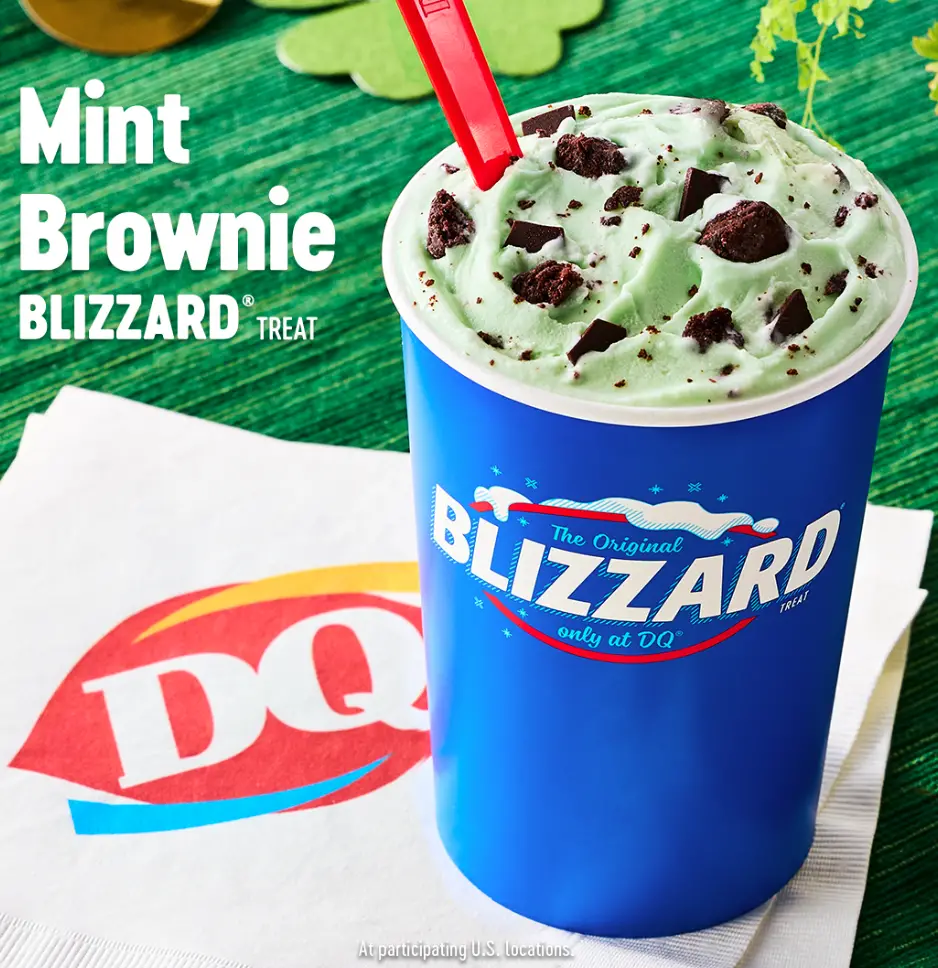 Dairy Queen Mint Brownie Blizzard 