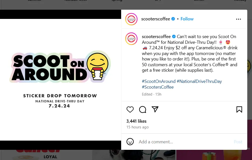 Scooter's Coffee $2 off special