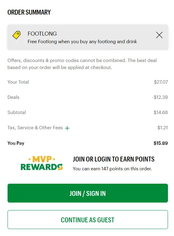 Subway Buy One Get One Footlong Free promo code