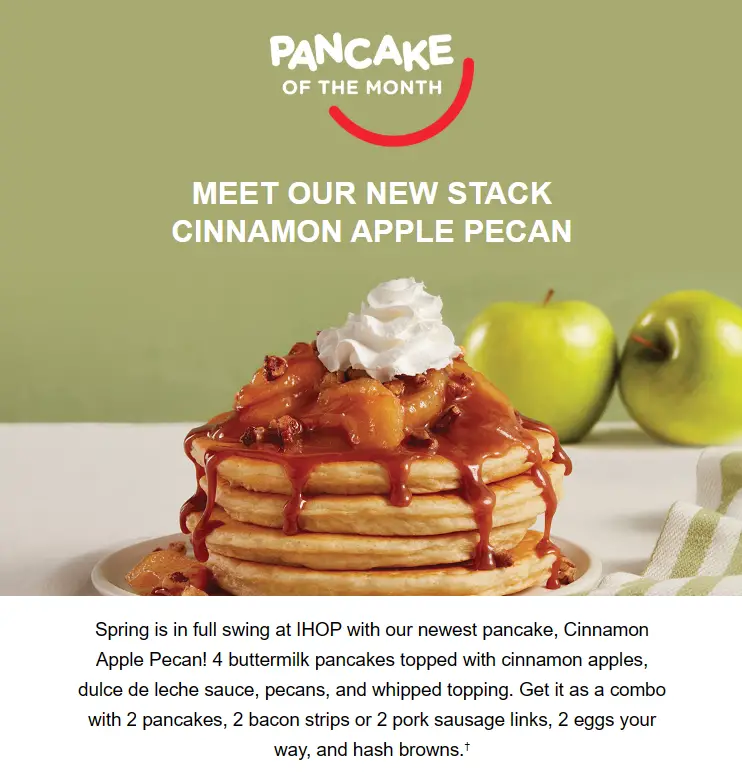 IHOP April pancake of the month