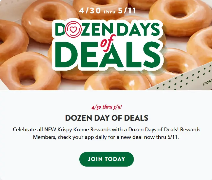 Krispy Kreme Dozen Days Of Deals