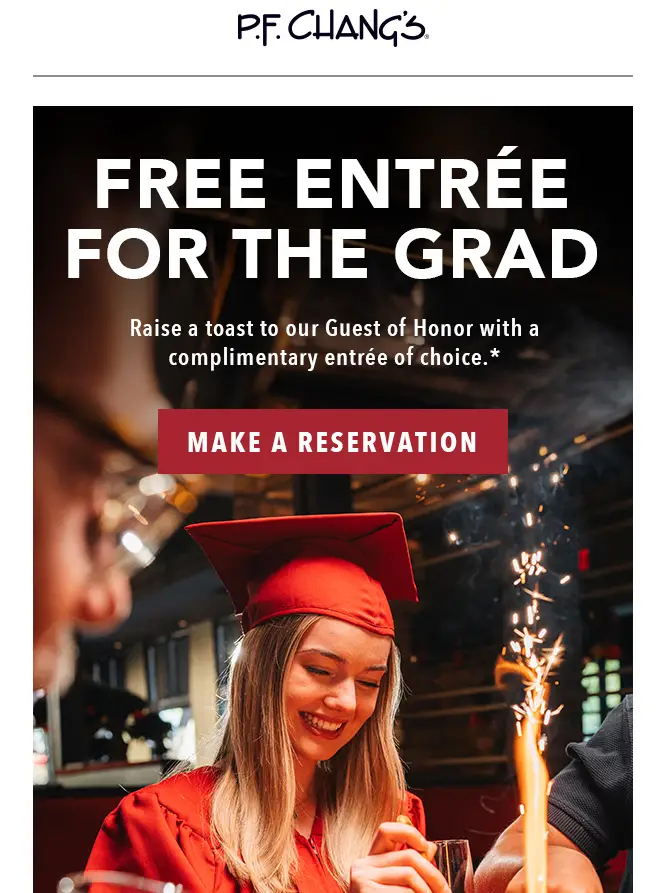 P.F. Chang's Free Entree