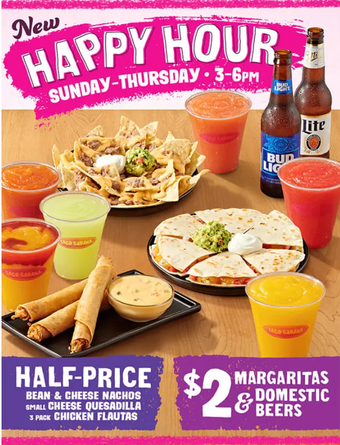 Taco Cabana Happy Hour