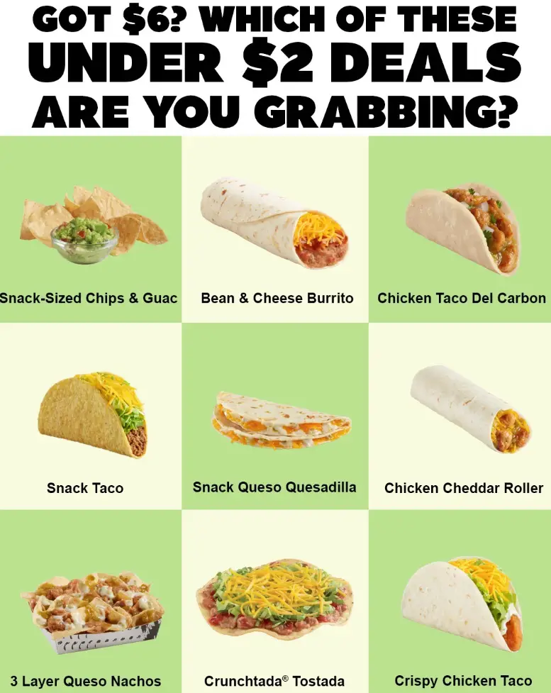Del's Deal$ Value Menu
