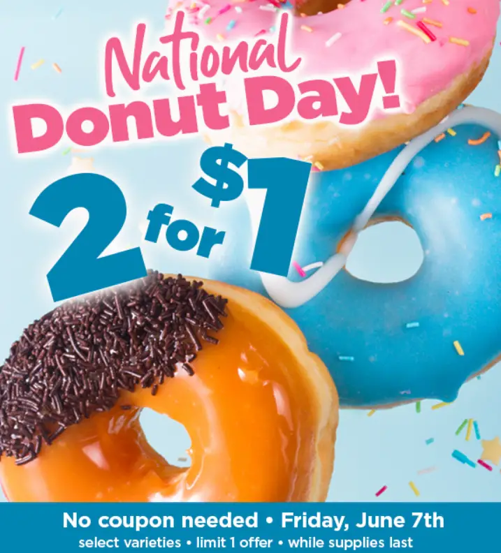 Holiday Donut Day offer 2 for $1