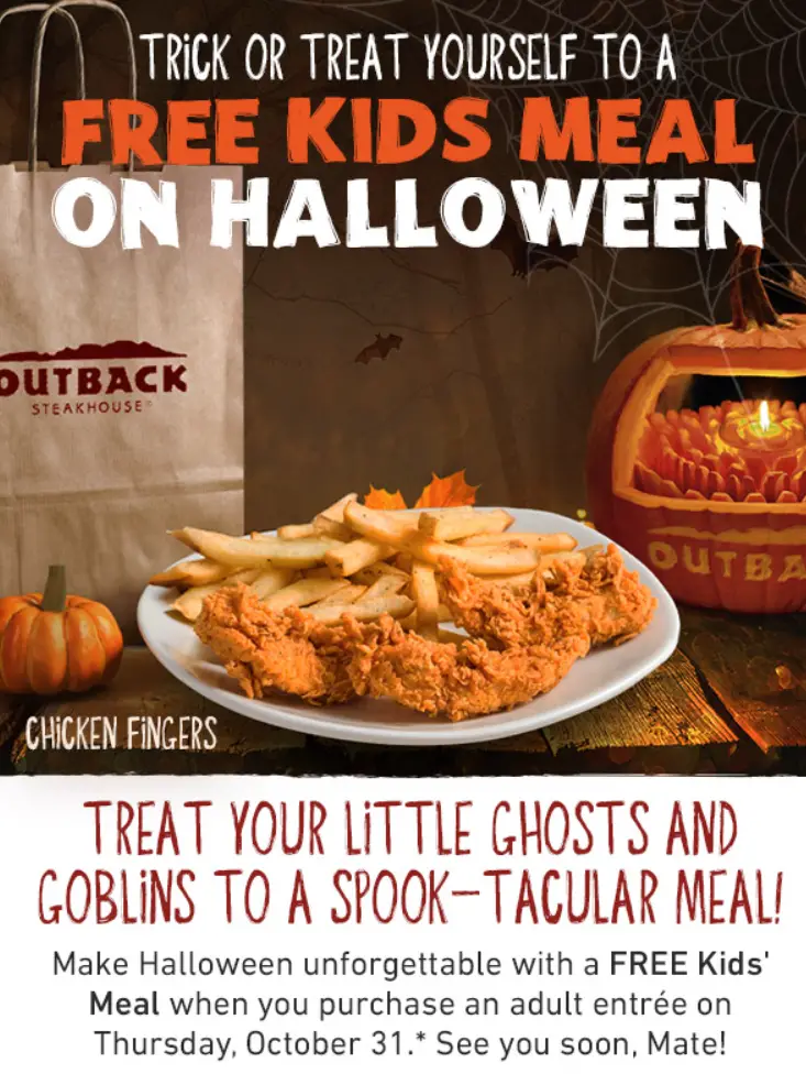 Outback Steakhouse Kids Eat Free Deal