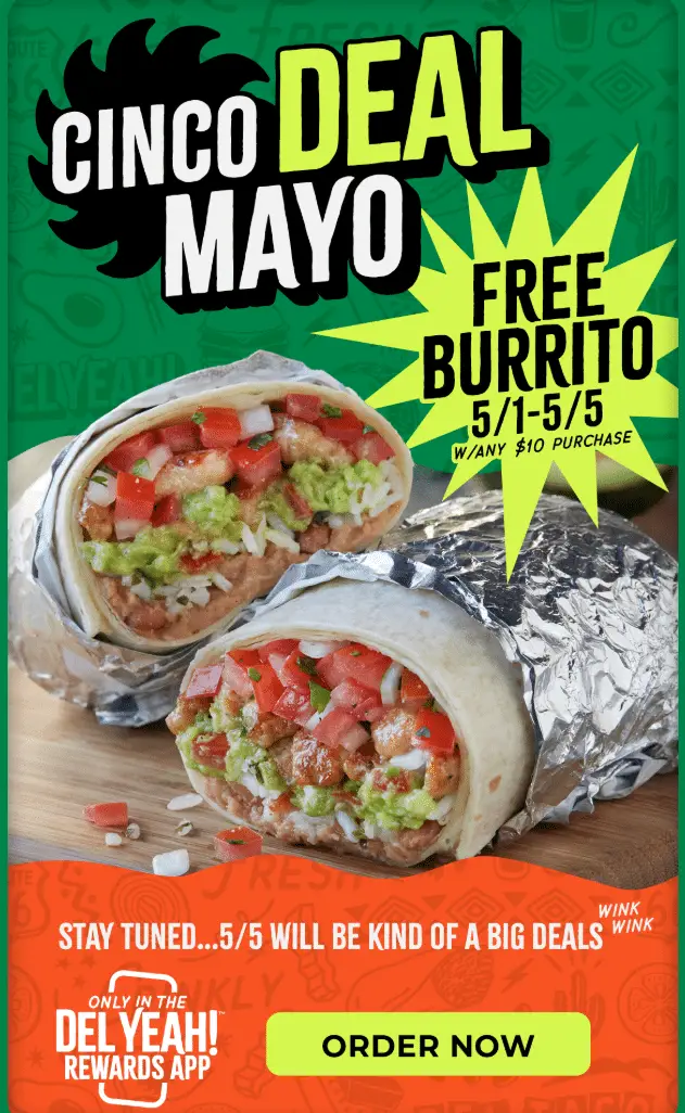 Del Taco free burritos