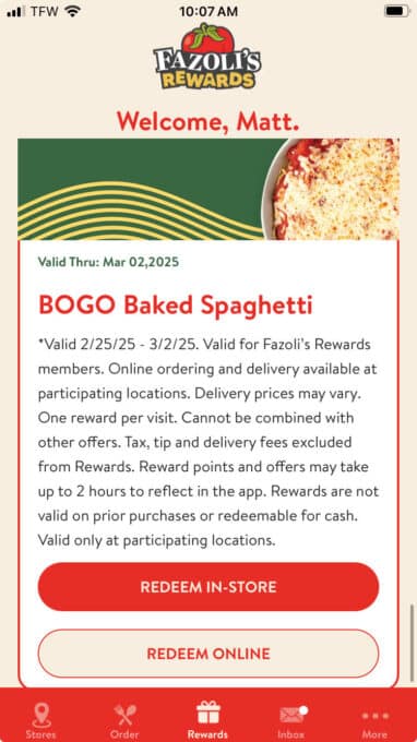 Fazoli’s Deals And Coupons: Free Pizza, BOGO Pastas