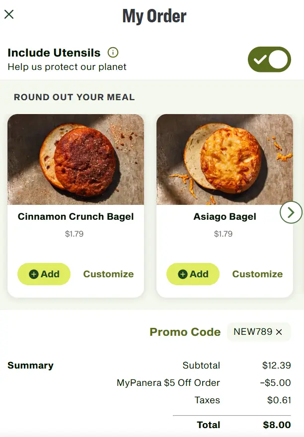 Panera $5 off promo code