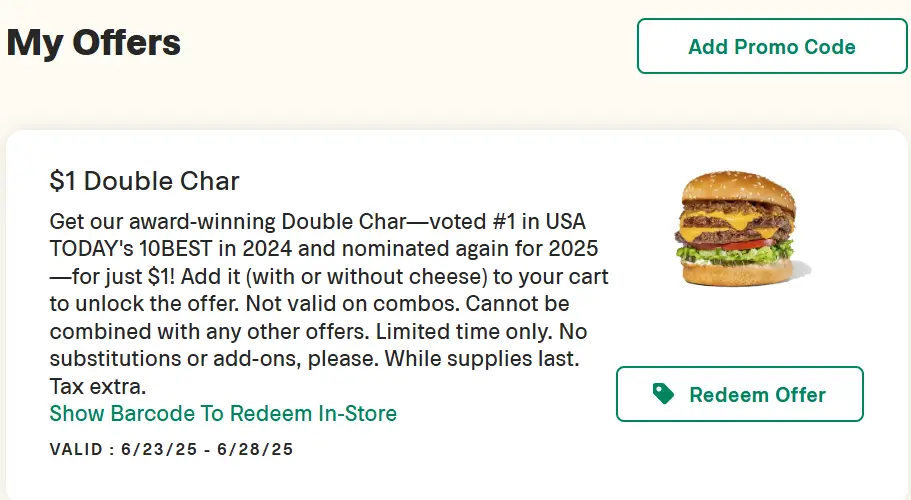 Habit Burger $1 Original Char