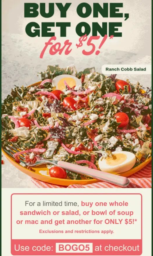Panera promo code