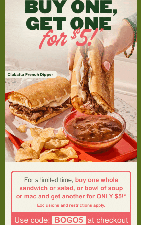 Panera promo code