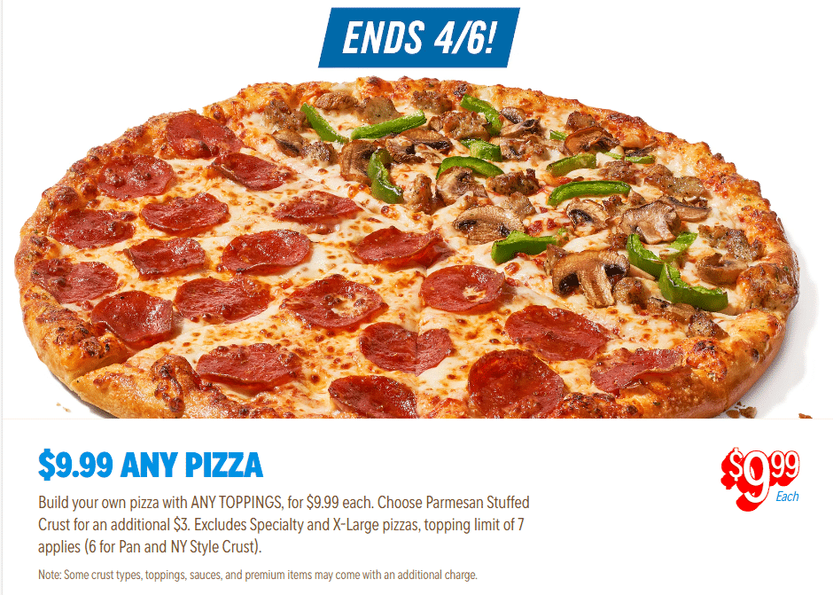 Domino's $9.99 deal