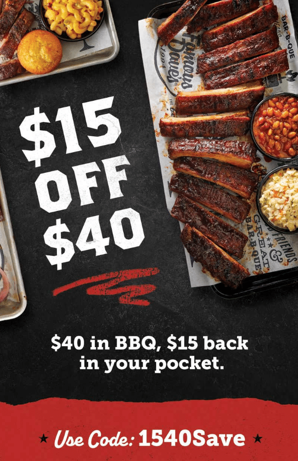 Famous Dave's coupon