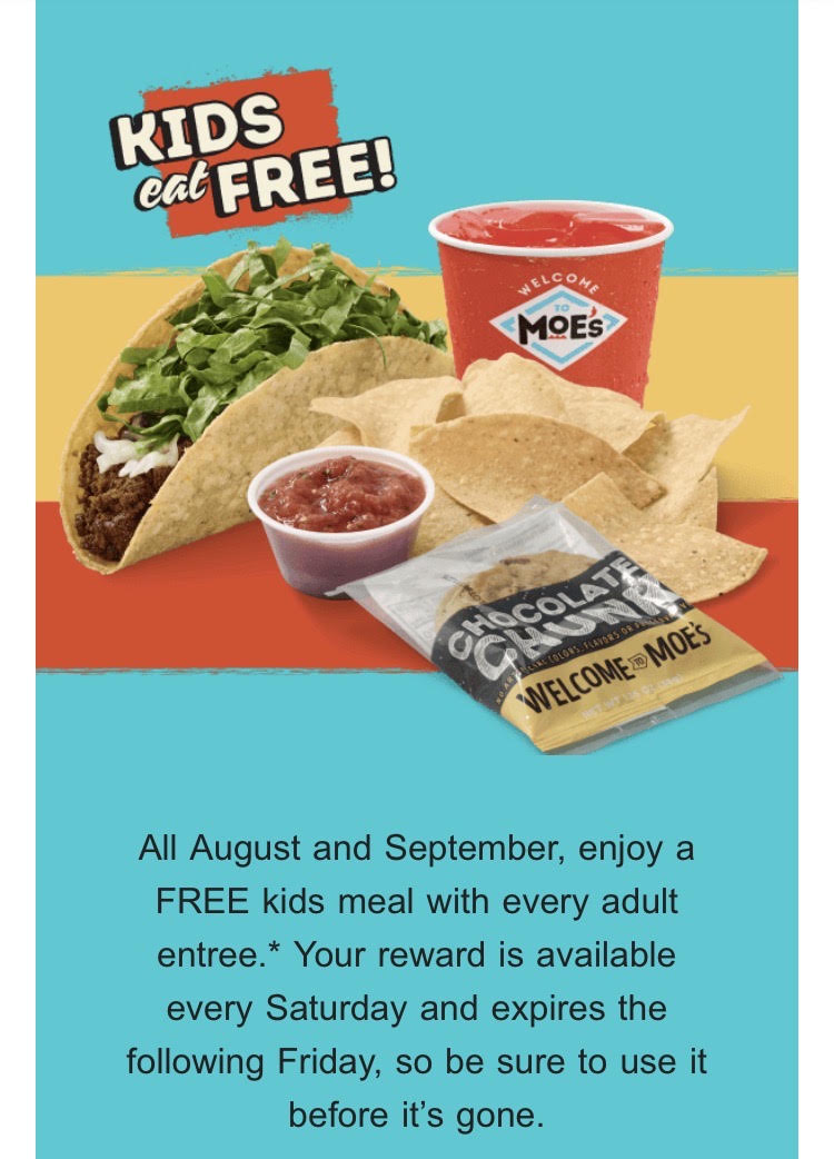 Moes Kids Eat Free